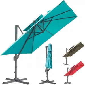 White Outdoor Beach Club Parasol Umbrella With Anchor