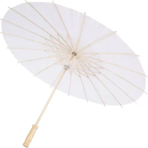 White Paper Parasol, Handmade Plain Chinese Rice Paper Wedding Umbrella