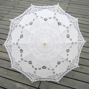 White Party Sun Lace Umbrella for Woman Gifts