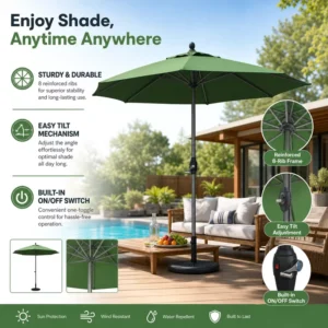 Wind Resistant Aluminum Side Umbrella LED Lit Roman Parasol Custom For Outdoor Restaurants Patios Beach Club Deck