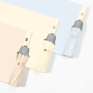 Wind-Resistant Fully Automatic Three-Folding Portable Rain Umbrella European Polyester Alloy