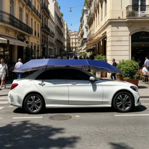 Wind-resistant Automatic Remote Control Car Sun Umbrella for Commercial Parking