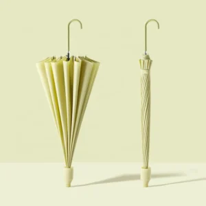 Windproof 16-Rib Large Stick Umbrella with Waterproof Sleeve