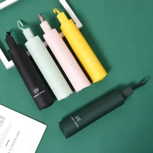 Windproof 3-Fold Portable Folding Rain and Sun Umbrella