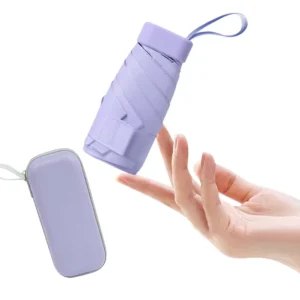 Windproof 6-Fold Portable Mini Pocket Umbrella With UV Protection For Rain