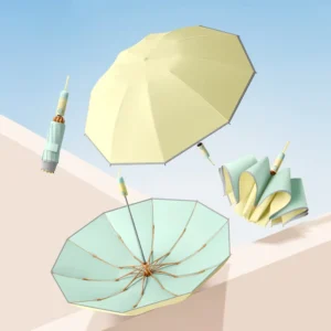 Windproof Automatic Reverse Inverted Folding Umbrella with Reflective Safety Features