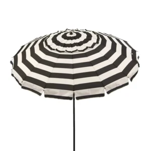 Windproof Beach Umbrella 200CM Steel Pole Custom Print Outdoor Beach Umbrella
