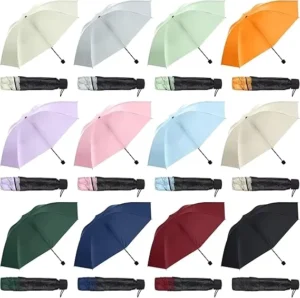 Windproof Compact Travel Folding Umbrella Bulk Portable for Wind Rain Sun Car Backpack Men Women Strong Durable