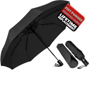 Windproof Compact Travel Umbrella Auto Open Close Lightweight Portable Folding Rain Umbrella