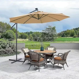 Windproof Custom Modern Steel Patio Banana Umbrella
