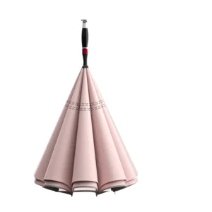 Windproof Double-Layer Semi-Automatic Reversible Foldable Standing Umbrella