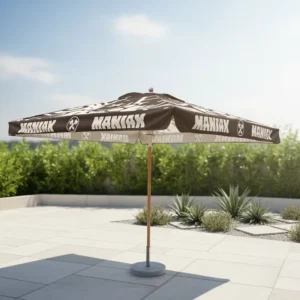Windproof Double Roof Center Pillar Umbrella, Custom Printed for Advertising