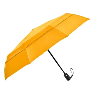 Windproof Folding Umbrella with Yellow Fabric