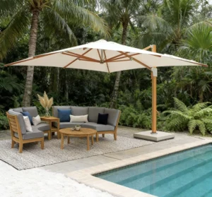 Windproof Outdoor Sunshade Patio Umbrella for Seaside