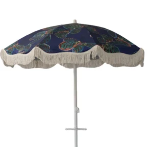 Windproof Outdoor UV Protection Polyester 8k Tassel Beach Umbrella