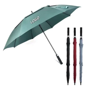 Windproof Oversized Heavy-Duty Auto-Open Double-Canopy Golf Umbrella
