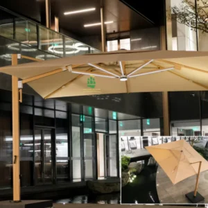 Windproof Patio Umbrella with Heavy-Duty Base for Dining, Gardens, and Restaurants