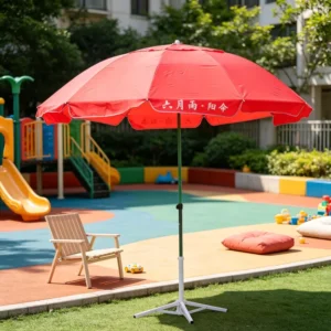 Windproof Reinforced 150A Sun Umbrella 10-Panel Canopy Heavy Duty Outdoor Beach Parasol