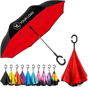 Windproof Reverse Double-Layer Umbrella with C-Shaped Handle