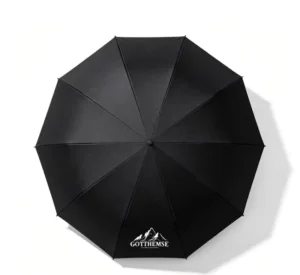 Windproof Semi-Automatic Golf Umbrella for Adults Pongee Polyester Travel Umbrella