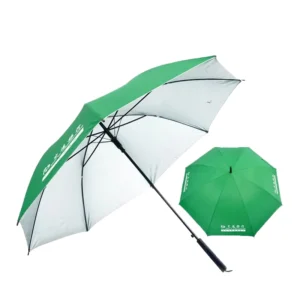Windproof Stick Umbrella Silver-Coated Sun Protection Straight Umbrella
