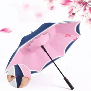 Windproof Straight Automatic Double-Layer Inverted Reverse Umbrella