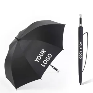 Windproof Straight Golf Umbrella with Logo Printing