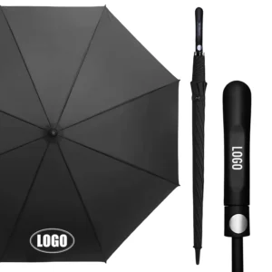 Windproof Straight Pattern Golf Umbrella Custom Logo Outdoor Business