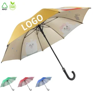 Windproof Straight Patterned Custom Golf Umbrella
