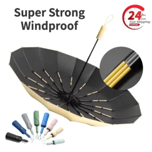Windproof Strong 48 Bone Fully Automatic Folding Umbrella for Men Large Size Weatherproof Sun Uv Protect Male Female Umbrellas