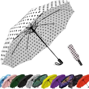 Windproof Travel Compact Automatic Folding Umbrella for Adults