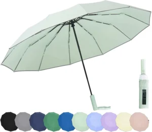 Windproof Travel Compact Light Automatic Small Folding Backpack Umbrella for Men and Women