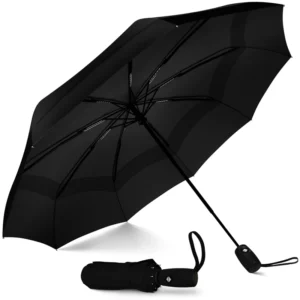 Windproof Travel Umbrella for Rain Auto Open Close Compact Automatic Umbrella