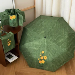 Windproof Travel Umbrella for Rain and Sun Lightweight Waterproof and Windproof Portable Auto Open Close Sun Umbrella for Girls
