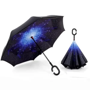 Windproof Upside-Down C-Handle Reverse Umbrella Factory
