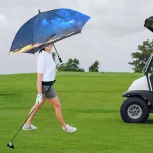 Windproof Waterproof Auto Open Sunshade UV Protection Golf Umbrella