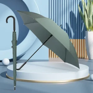 Women Classic Straight Stick Umbrella 25 Inch Light Wind Resistant Plastic Handle