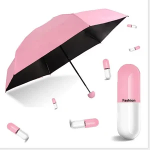 Women Compact Rain Paraguas Parapluie Sombrillas 5 Fold Mini Pocket Folding Promotional Gift Custom Print Capsule Umbrella
