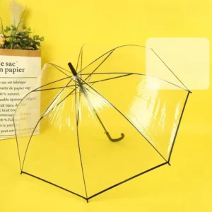 Women’s Clear Bubble Semi-Automatic Rain Umbrella for Adults