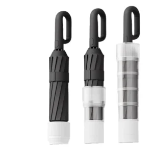 Women’s Fully Automatic Three-Fold Folding Umbrella, Glass Fiber Ribs, Waterproof, UV-Protective, Extra-Thick, Oversized for Sunny Weather
