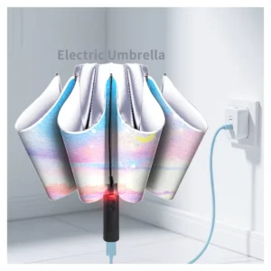 Women’s Modern 2nd Generation Automatic Shrinking Electric Sunshade Intelligent Folding Wedding Travel Rain Umbrella Alloy