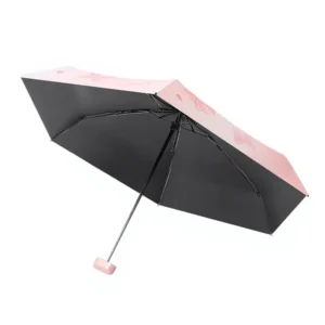 Women’s UV & Sunshine Manual Open 5 Folding Paraguas Durable and Portable Umbrella Custom Umbrella with logo Printing