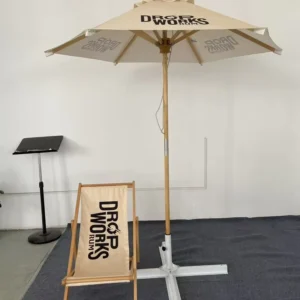 Wood Canopy Replacement Parasol Umbrella Interchangeable Waterproof Hotel Patio Outdoor