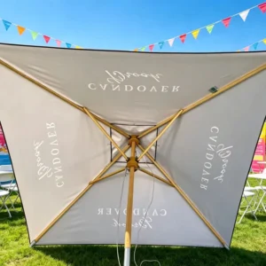Wooden Center Pole Outdoor Umbrella, Custom Color, Foldable, Waterproof, Eco-Friendly, 2x2M