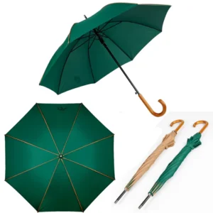 Wooden Handle Auto Open Italian Pipe Long Umbrella