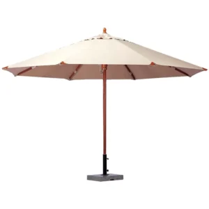Wooden Outdoor Patio Umbrella 3m Garden Parasol for Hotels, Parks, Courtyards, and Home Use