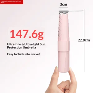 Xunchi Mini Tri Fold Ultra Light Manual Sun Umbrella UV Proof 6 Bone Rain Proof Dual Use Pencil