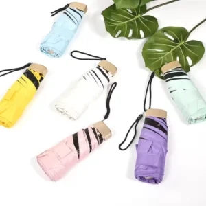 YB Ladies Girls Gift Light Paraplui Paraguas Compact Portable 5 Fold Capsule Small Pocket Mini Umbrella