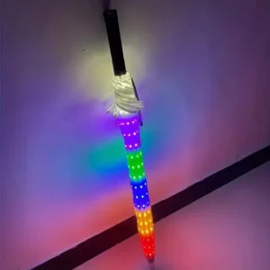 YB Transparent LED Umbrella Colorful Funny Flashing Auto Opening Umbrella for Promotion Presents