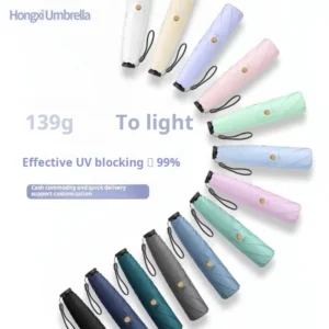 YH H Capsule Sun Umbrella Sun protection and UV protection Umbrella Mini Three Fold ultra Light and Compact Portable Umbrella